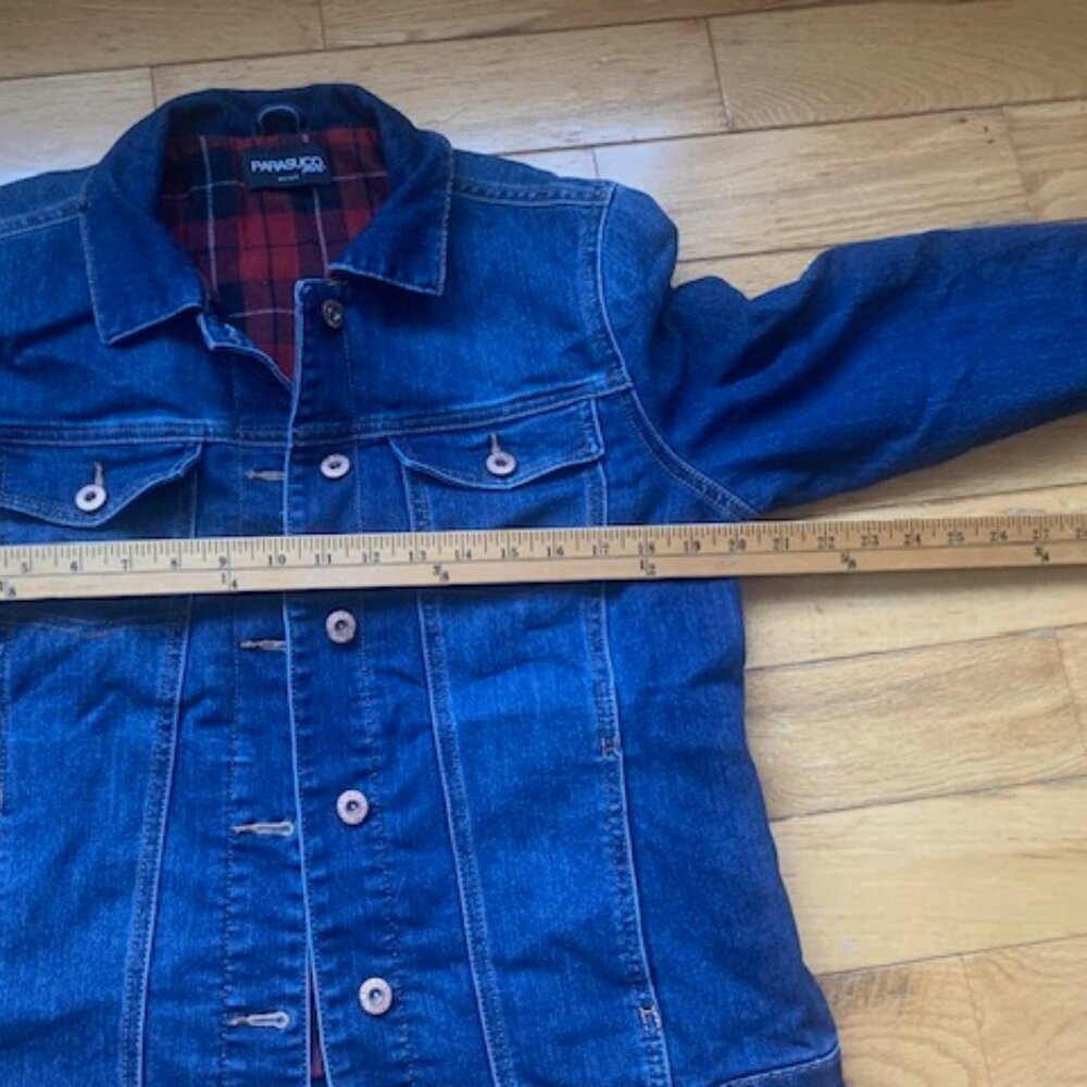 Parasuco Jeans Women’s Denim Jacket Plaid Lined Medium - Picture 7 of 9